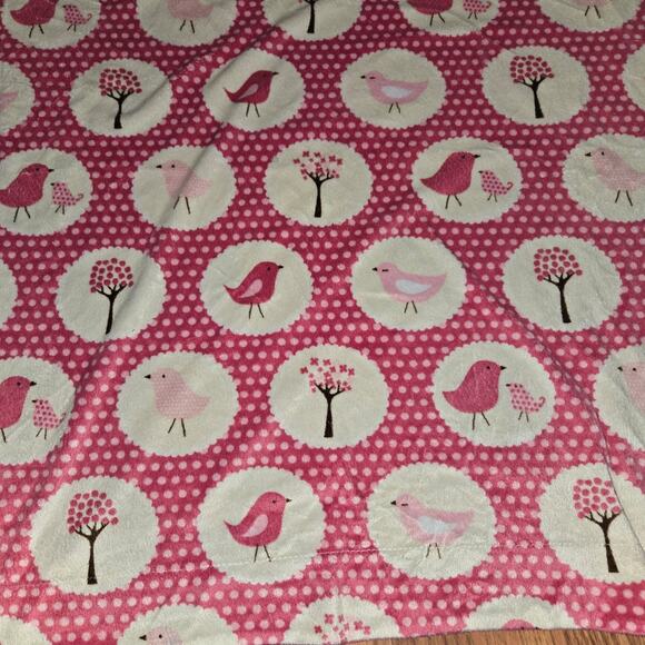 Thro by marlo lorenz baby blanket Pink Birds & Spring Trees - Picture 3 of 5